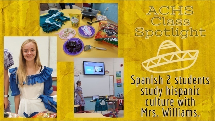 ​The students in Mrs. William's Spanish 2 class had some fun recently studying hispanic culture.