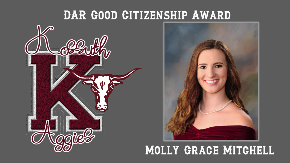 Molly Mitchell Selected for DAR Good Citizenship Award
