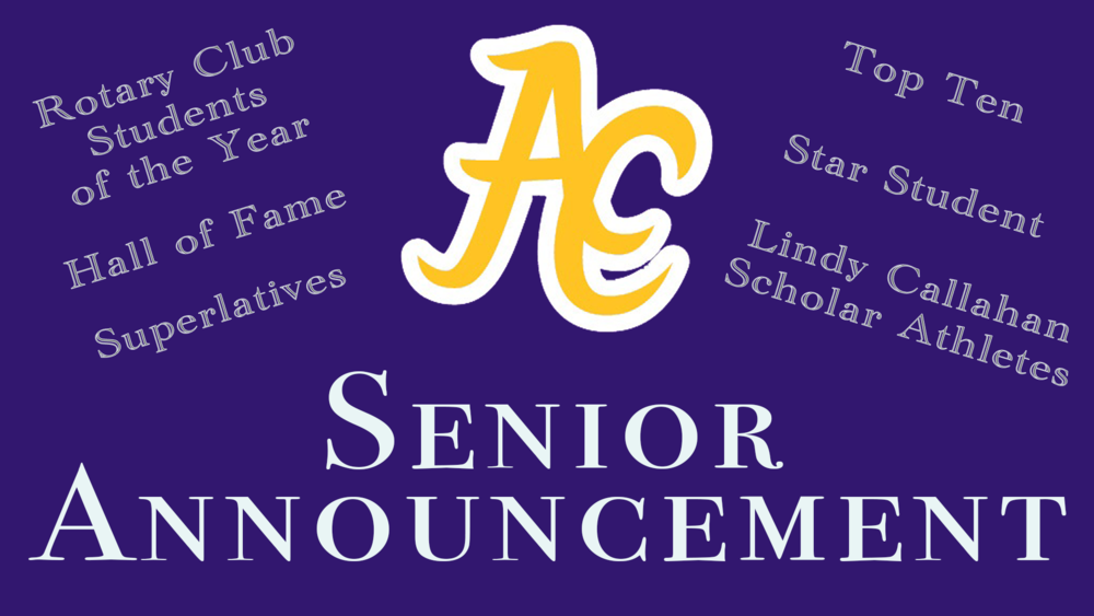 ACHS Recognizes Senior Honors