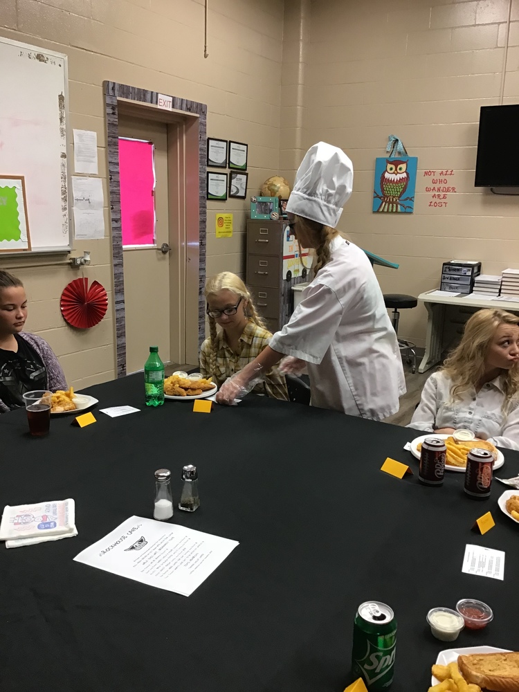 Business and Culinary Students Practice Skills