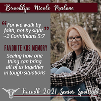 KHS CLASS OF 2021 SENIOR SPOTLIGHT - BROOKLYN NICOLE MALONE