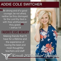 KHS CLASS OF 2020 SENIOR SPOTLIGHT - ADDIE COLE SWITCHER