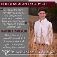 KHS CLASS OF 2020 SENIOR SPOTLIGHT - DOUGLAS ALAN ESSARY, JR.