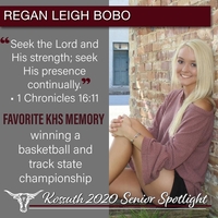 KHS CLASS OF 2020 SENIOR SPOTLIGHT - REGAN LEIGH BOBO