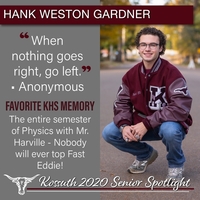 KHS CLASS OF 2020 SENIOR SPOTLIGHT - HANK WESTON GARDNER