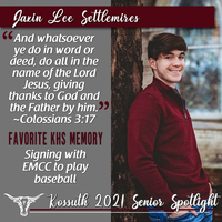 KHS CLASS OF 2021 SENIOR SPOTLIGHT - JAXIN LEE SETTLEMIRES