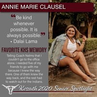 KHS CLASS OF 2020 SENIOR SPOTLIGHT - ANNIE MARIE CLAUSEL