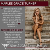 KHS CLASS OF 2020 SENIOR SPOTLIGHT - MARLEE GRACE TURNER