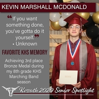 KHS CLASS OF 2020 SENIOR SPOTLIGHT - KEVIN MARSHALL MCDONALD