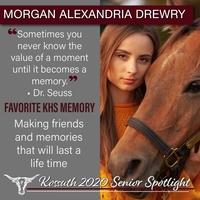 KHS CLASS OF 2020 SENIOR SPOTLIGHT - MORGAN ALEXANDRIA DREWRY