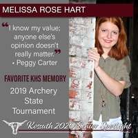 KHS CLASS OF 2020 SENIOR SPOTLIGHT - MELISSA ROSE HART