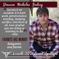 KHS CLASS OF 2021 SENIOR SPOTLIGHT - DAWSON NICHOLAS GODSEY