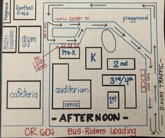 Car Rider Afternoon Pick-up Map