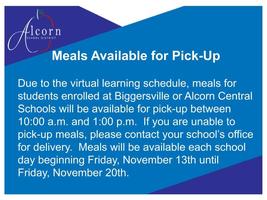 Meals Available for Pick-Up