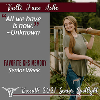 KHS CLASS OF 2021 SENIOR SPOTLIGHT - KALLI JANE ASHE