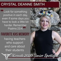 KHS CLASS OF 2020 SENIOR SPOTLIGHT - CRYSTAL DEANNE SMITH