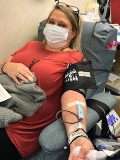 Mrs. Chanta Giving Blood #firsttimedonor