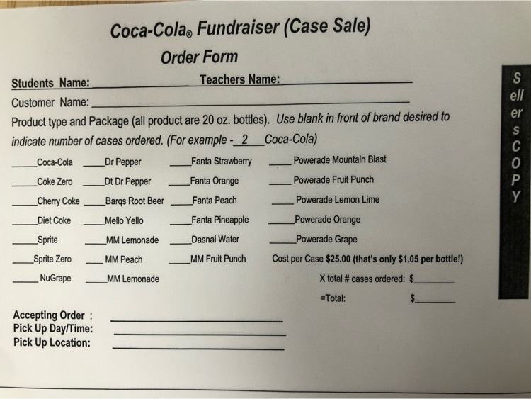 Cokes by the case Order options