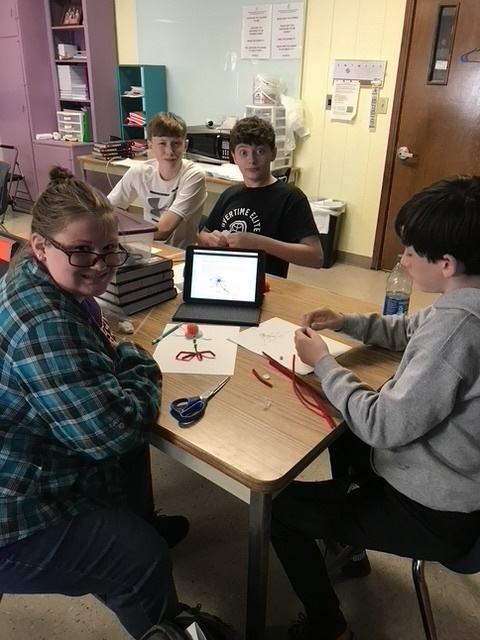 Jana and students completing Nerve Model