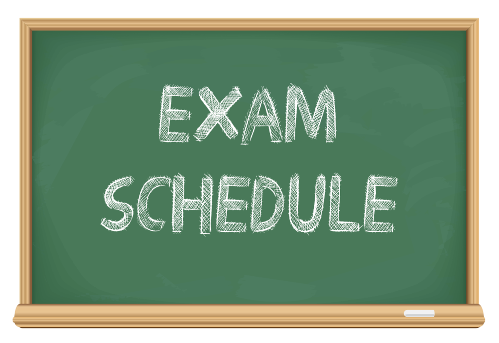 exam schedule