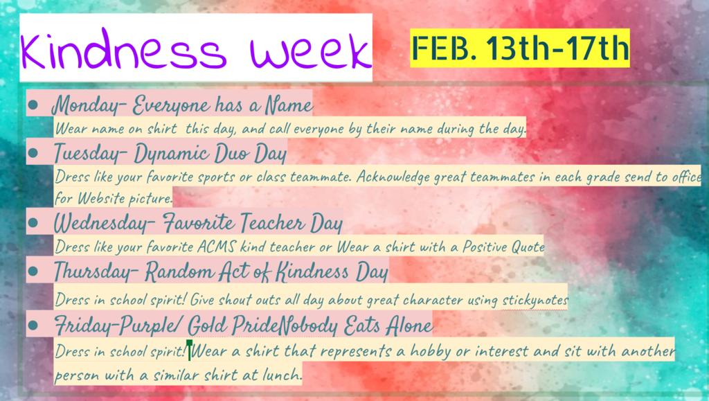 Updated Kindness Week