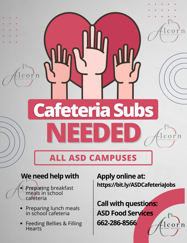 ASD Cafeteria Subs Needed