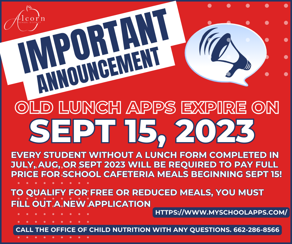 NEW LUNCH FORMS NEEDED