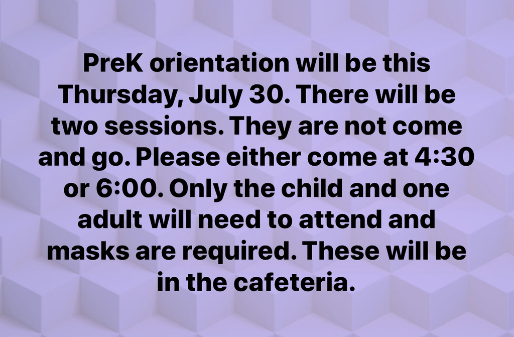 PreK orientation 